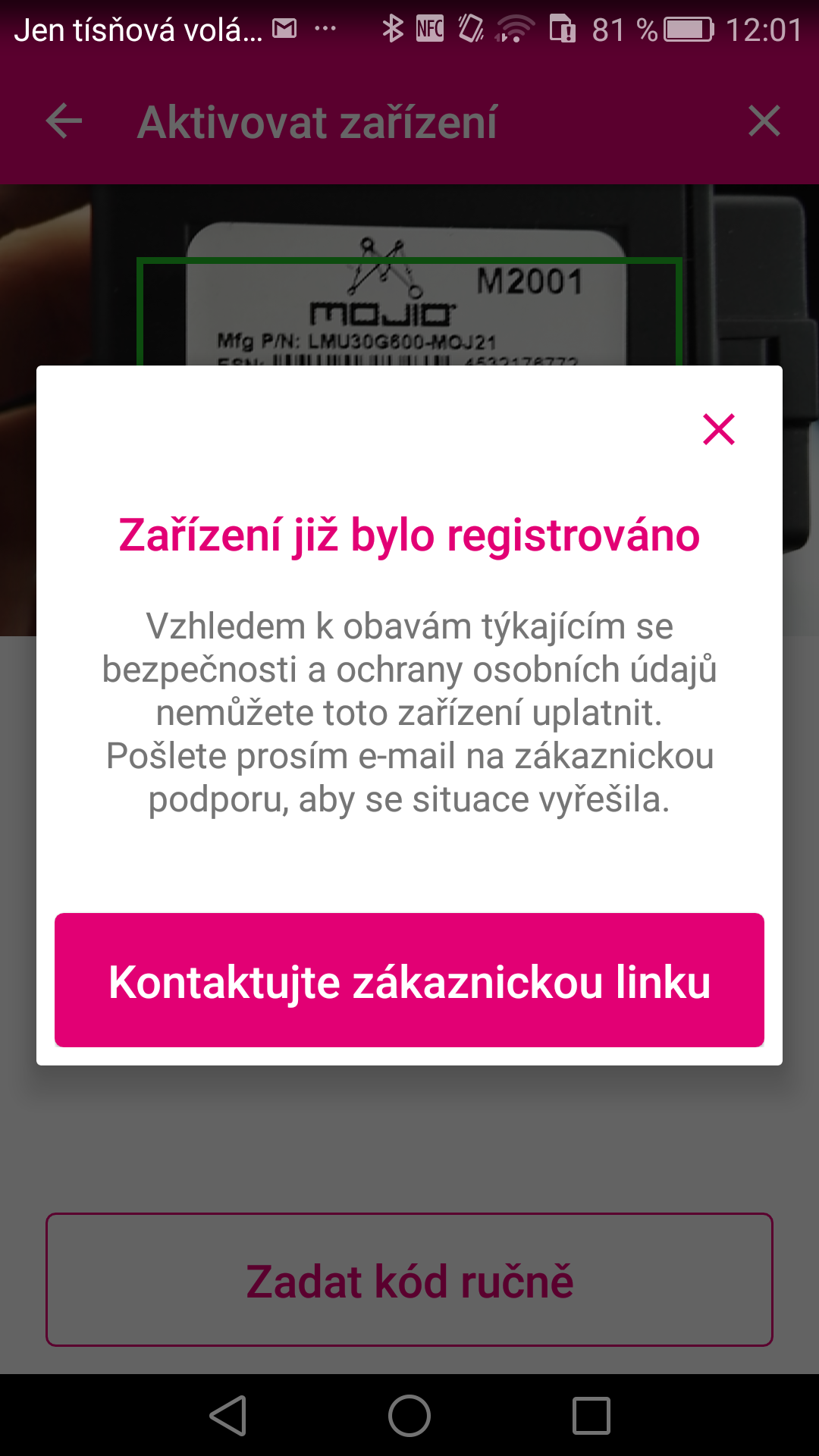 Android aplikace Motion