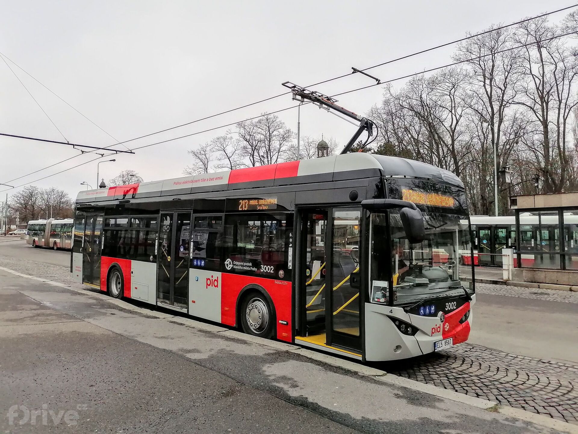 Škoda E´City 36 BB - nabíjecí stopy